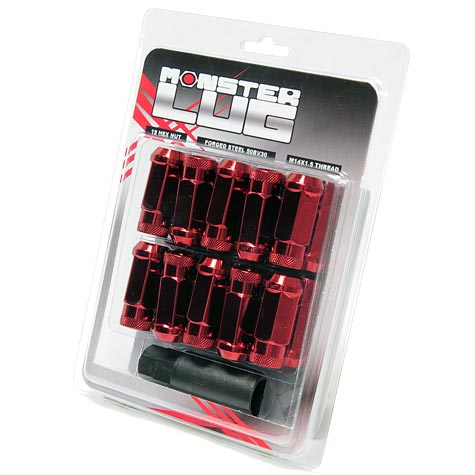 Monster Lug Nuts - Red 14x1.5mm