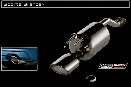 Mugen sport muffler for honda fit #4