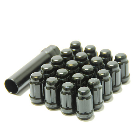 Muteki Lug Nuts - BLACK CLOSED ended