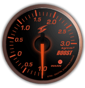 Stri DSD 52mm Gauge (Smoke Lens / Amber LED) - Boost (Metric / 3 Bar)