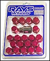 Rays Engineering Lug Nuts - Anodized Red
