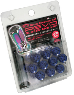 Project Kics REVO R40 Lug Nut Replacement Caps - Blue