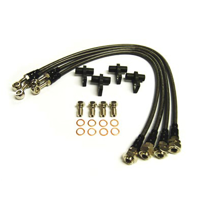 T1R Stainless Braided Brake Lines - Honda Civic 06+ FG2, FA5