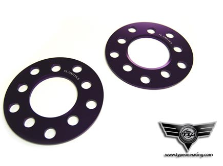 T1R Forged Aluminum 3mm Wheel Spacers - 5 x 114.3