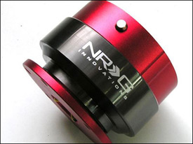 NRG Quick Release Hub Adapter Gen 2.0 - Black Chrome / Red