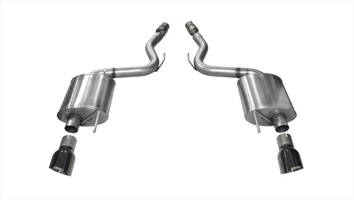 Corsa Dual Black-Tip Axle-Back Exhaust | 2011-2014 Ford Mustang GT/Boss 302 (14316BLK) main image 1