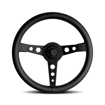 Momo Prototipo Steering Wheel (Black Edition) - 350mm (Black Leather / Black Spoke / Black Stitch)