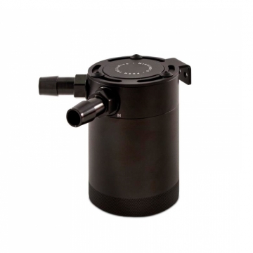 Mishimoto Compact Baffled Oil Catch Can (Black / 2-Port) - Universal