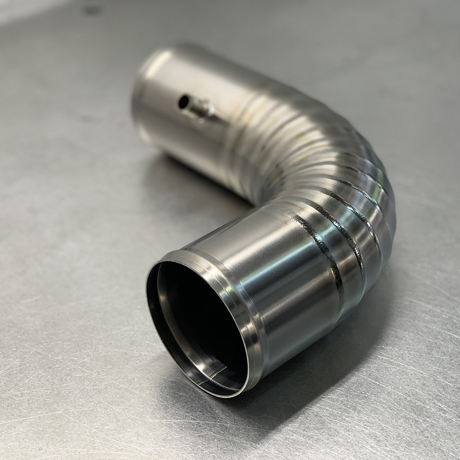 インテークパイプ（ワンオフ）　チタン　s2000 Evasive Motorsports: Origin Fabrication Titanium Intake Arm for