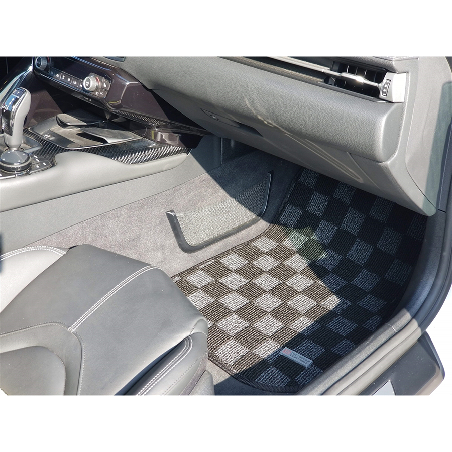 Evasive Motorsports: Phase 2 Motortrend Checkered Race Floor Mats (Dark  Grey / Front + Trunk) - Nissan 300ZX 90-96