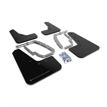 Rally Armor Urethane Mud Flaps - Tesla Model 3 17-23 (Black/Dark Grey Logo)