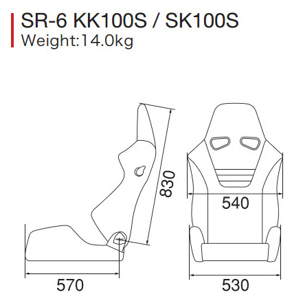 Evasive Motorsports: Recaro SR-6 Sports Seat - Black / Red Glass Mesh