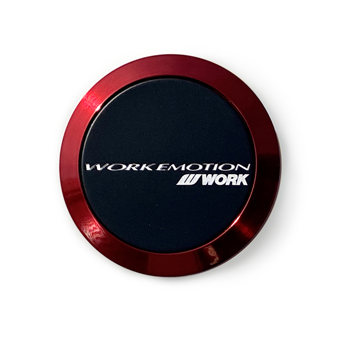 Evasive Motorsports Work Emotion Wheel Center Cap (Flat Type) Black / Red Ring