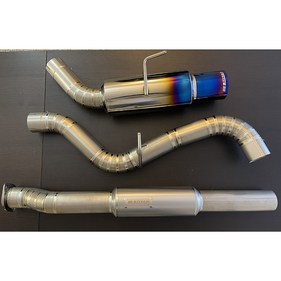 Evasive Motorsports: Amuse R1 Titan Blue Flame Exhaust - Subaru