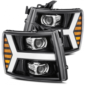 Alpharex PRO-Series Projector Headlights (Gloss Black) - Chevrolet Silverado 1500HD 07-13