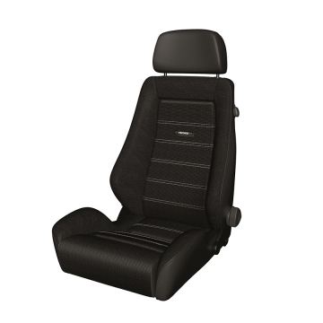Recaro Classic LX Seat - Black Leather Bolster / Classic Corduroy Insert