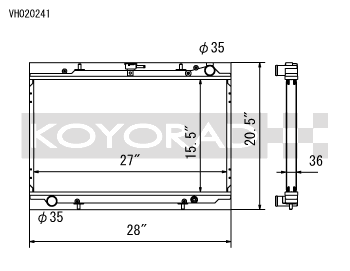 Evasive Motorsports: Koyo Radiator - Nissan 300ZX 3.0L V6 Non