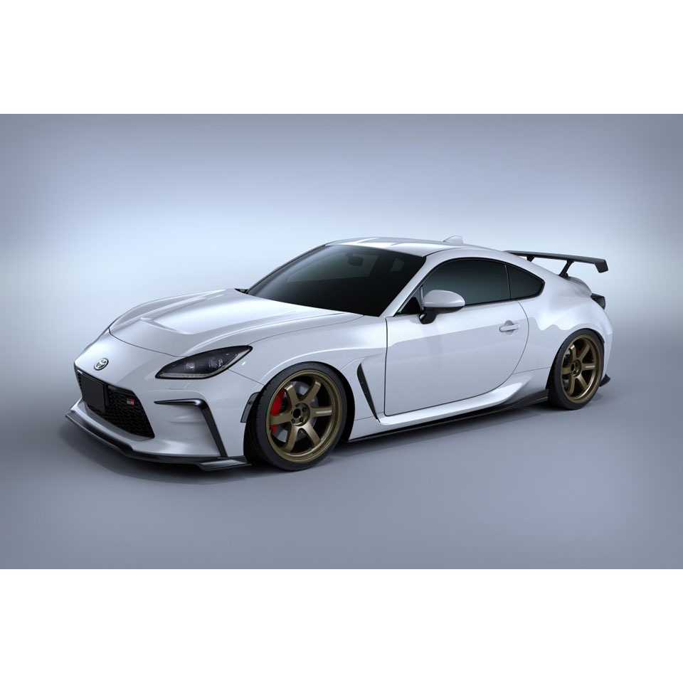 Evasive Motorsports: Voltex Side Skirts (Wet Carbon) - Subaru BRZ