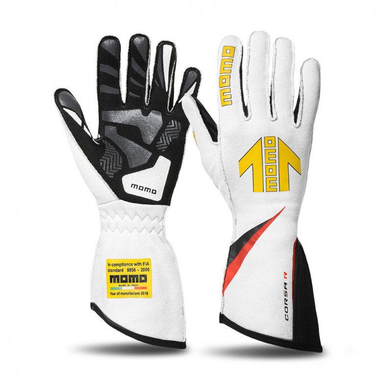 Evasive Motorsports: Momo Corsa R Gloves - White