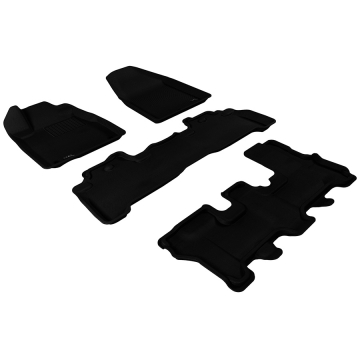 3D Mats Floor Mats (Kagu All-Weather Black / 4 Piece Set) - Acura MDX 07-13