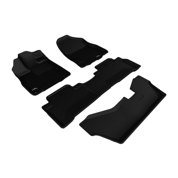 3D Mats Floor Mats (Kagu All-Weather Black / 4 Piece Set) - Acura MDX (7-Seat) 14-20
