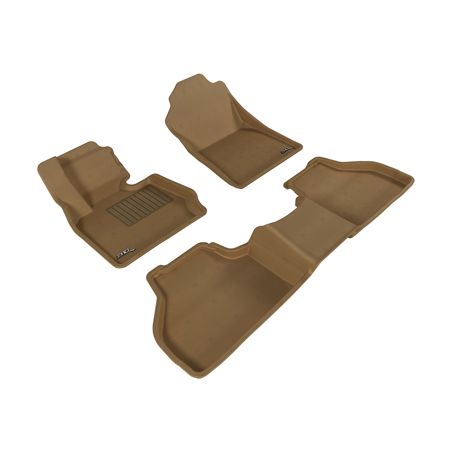 Evasive Motorsports 3D Floor Mats (Kagu AllWeather Tan / 3 Piece Set) BMW X3 (F25) 1117