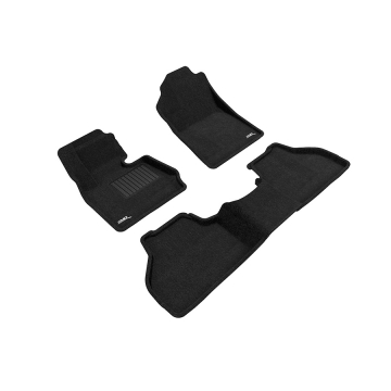3D Mats Floor Mats (Elegant Carpet Black / 3 Piece Set) - BMW X3 (F25) 11-17 / X4 (F26) 15-18