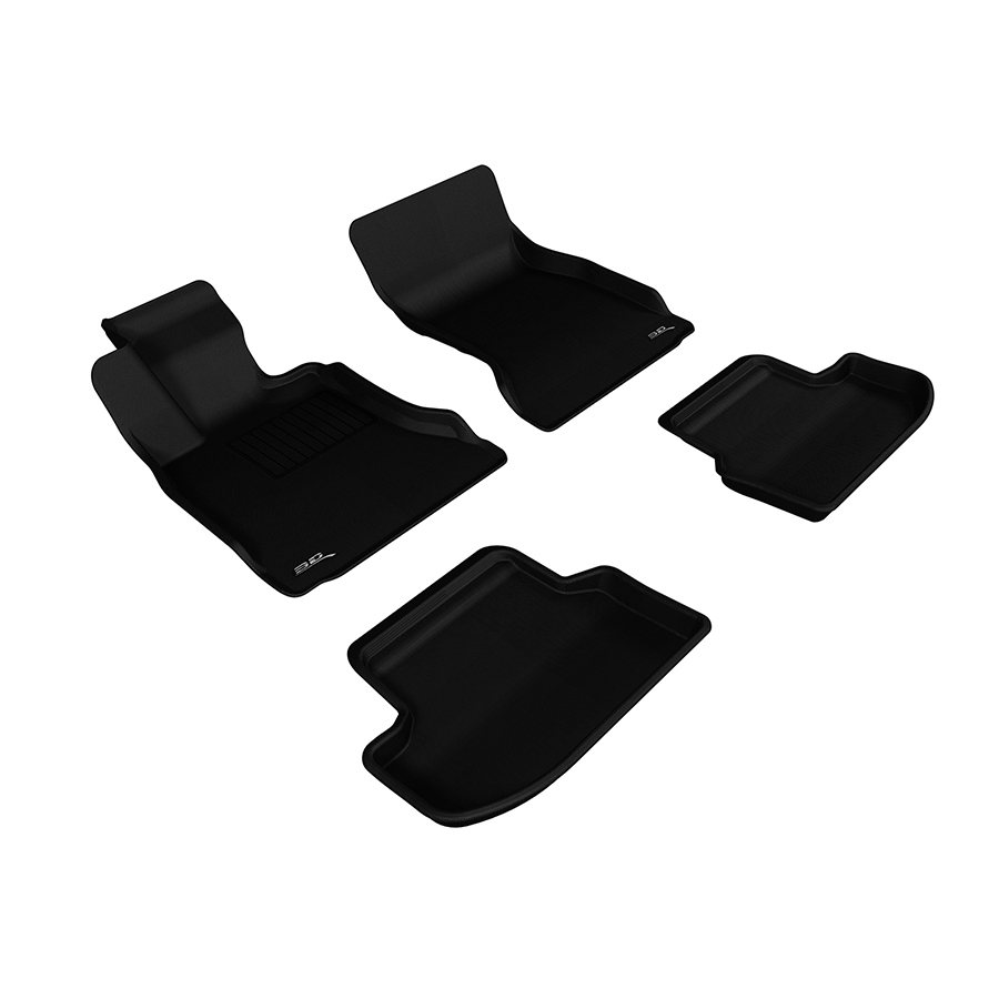3D MAXpider KAGU 2nd Row Floormats - Black | 2017-2020 BMW 5 Series G30/G31 (L1BM08421509)