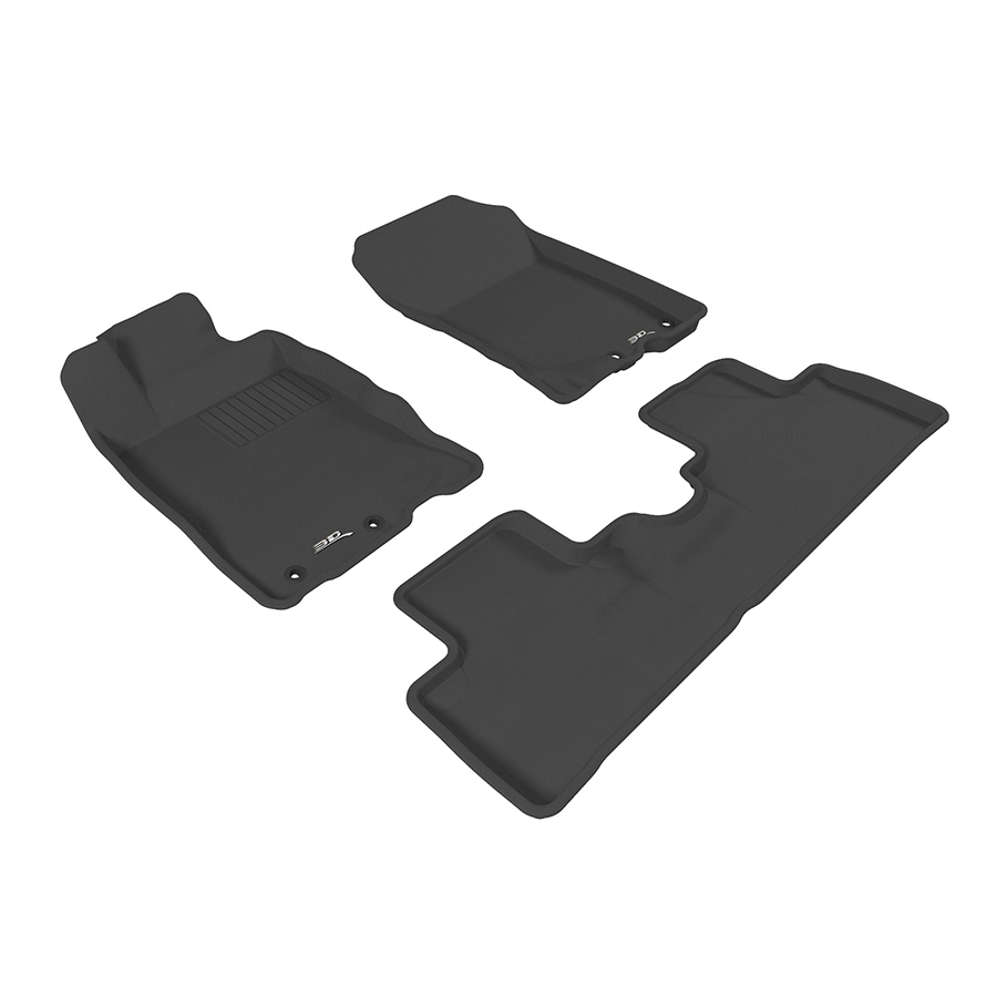 Evasive Motorsports 3D Mats Floor Mats (Kagu AllWeather Black / 3 Piece Set) Honda Insight 1014