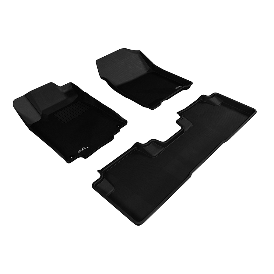 Evasive Motorsports 3D Mats Floor Mats (Kagu AllWeather Black / 3 Piece Set) Honda CRV 1216