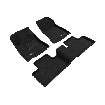 3D Mats Floor Mats (Elegant Carpet Black / 3 Piece Set) - Infiniti QX50 19-21 / QX55 2022