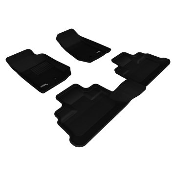3D Mats Floor Mats (Kagu All-Weather Black / 3 Piece Set) - Jeep Wrangler JK Unlimited 07-13
