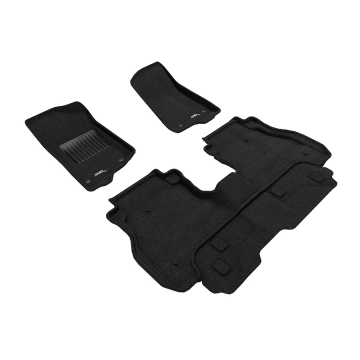 3D Mats Floor Mats (Elegant Carpet Black / 3 Piece Set) - Jeep Gladiator JT 20-22