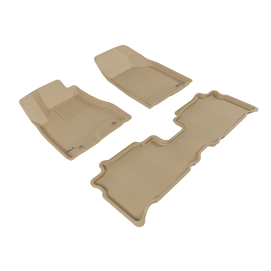Evasive Motorsports 3D Floor Mats (Kagu AllWeather Tan / 3 Piece Set