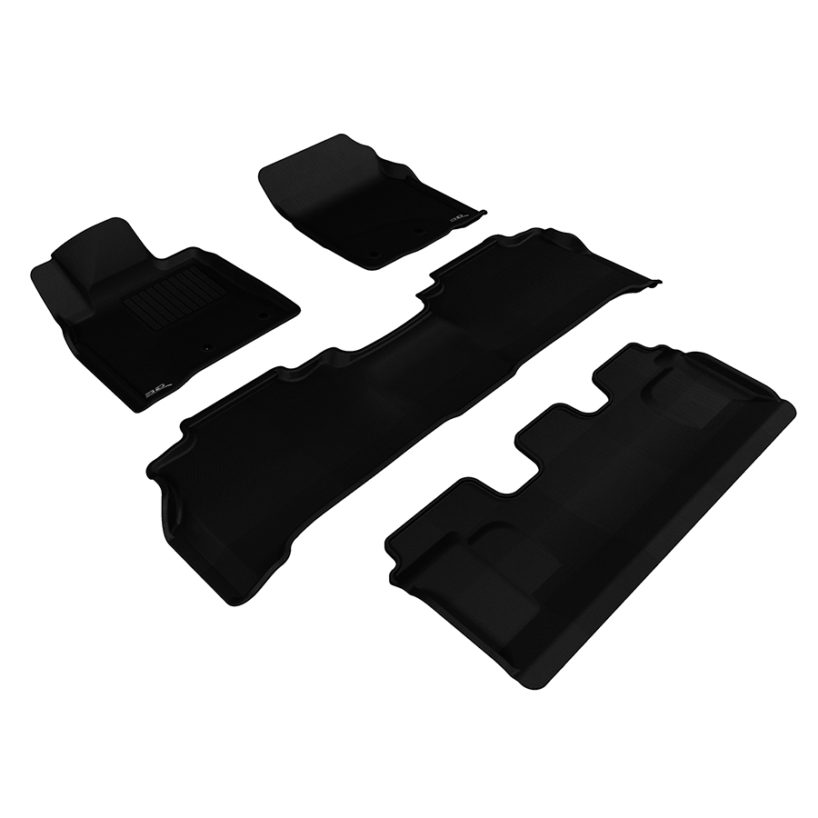 Evasive Motorsports 3D Mats Floor Mats (Kagu AllWeather Black / 4 Piece Set) Lexus LX570 1221