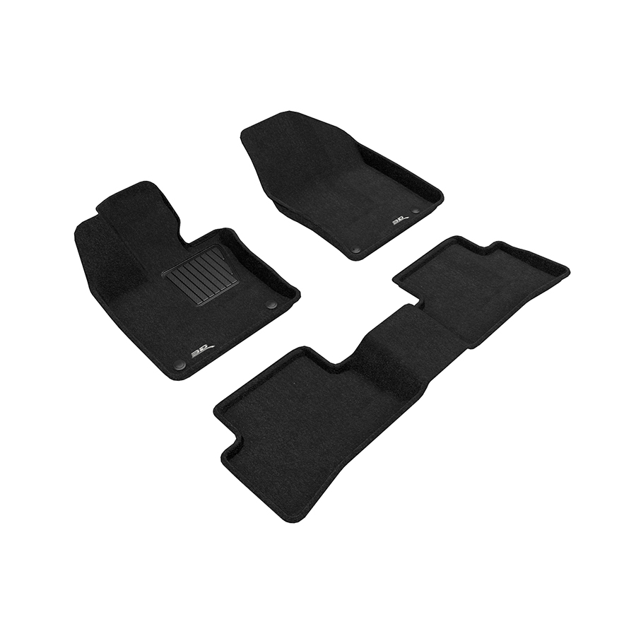 Evasive Motorsports 3D Mats Floor Mats (Elegant Carpet Black / 3 Piece