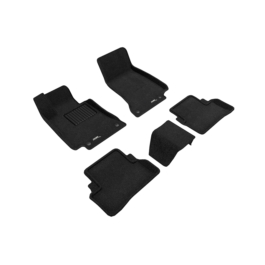Evasive Motorsports 3D Mats Floor Mats (Elegant Carpet Black / 5 Piece Set) MercedesBenz E