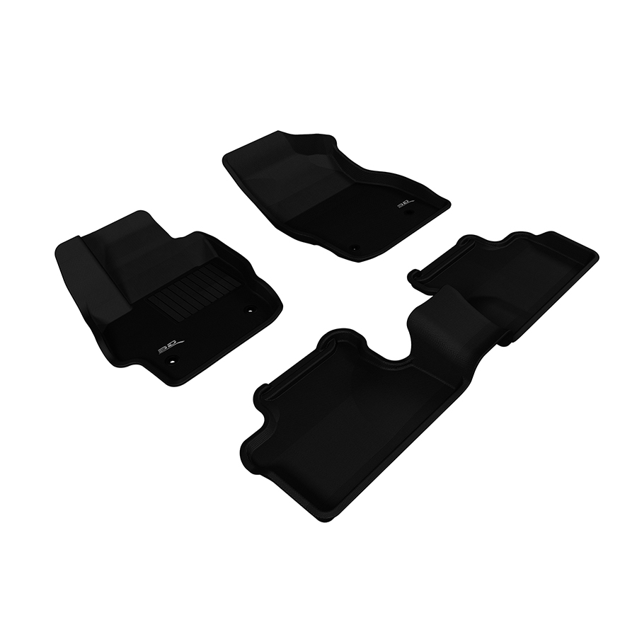 Evasive Motorsports 3D Floor Mats (Kagu AllWeather Black / 3 Piece
