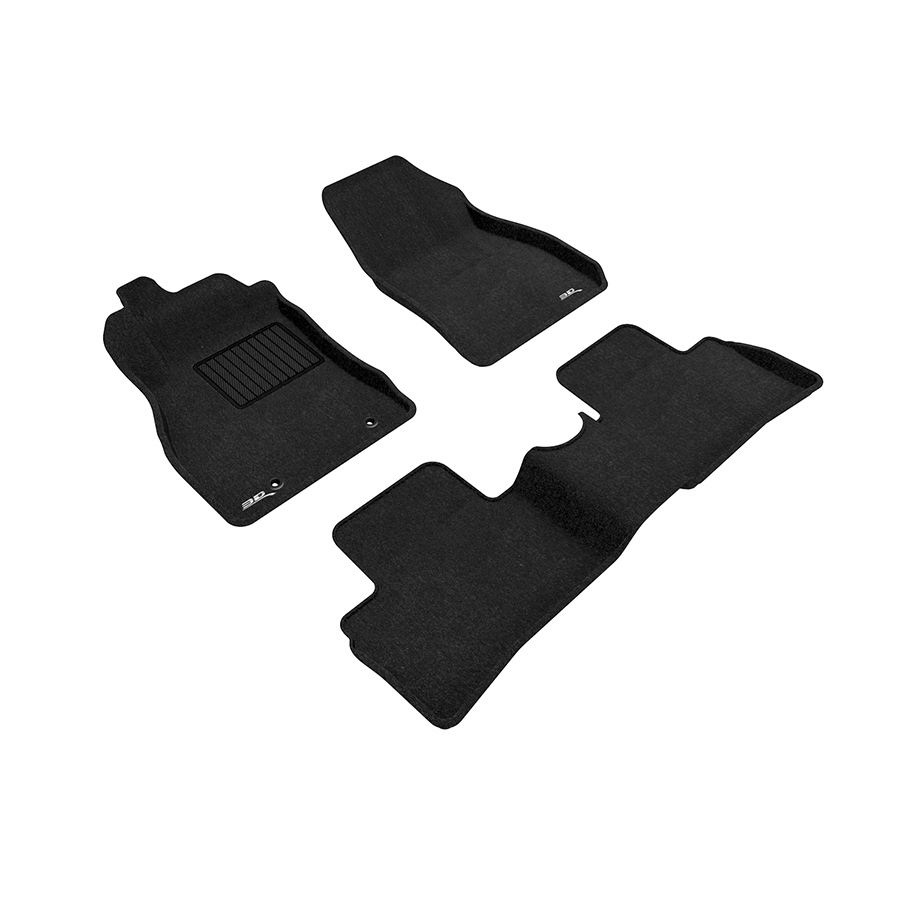 Evasive Motorsports 3D Mats Floor Mats (Elegant Carpet Black / 3 Piece