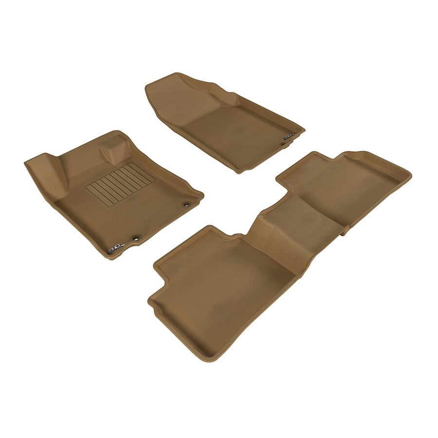 Evasive Motorsports 3D Floor Mats (Kagu AllWeather Tan / 3 Piece Set