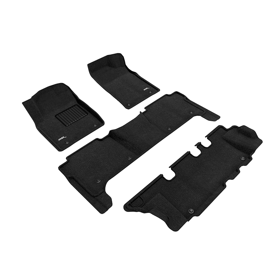 Evasive Motorsports 3D Mats Floor Mats (Elegant Carpet Black / 4 Piece