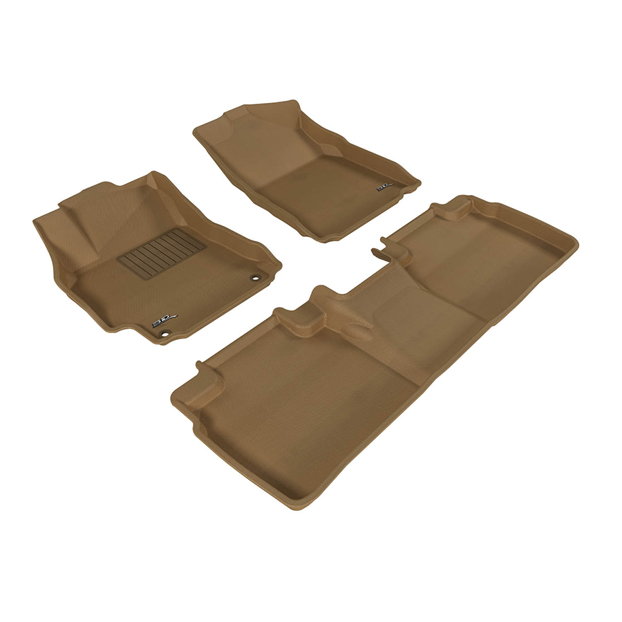Evasive Motorsports 3D Floor Mats (Kagu AllWeather Tan / 3 Piece Set