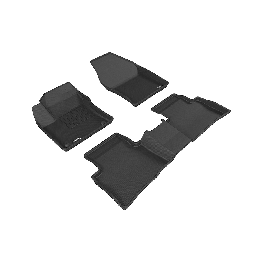 3D MAXpider KAGU 1st & 2nd Row Floormats - Black | 2004-2009 Toyota Prius (L1TY14501509)