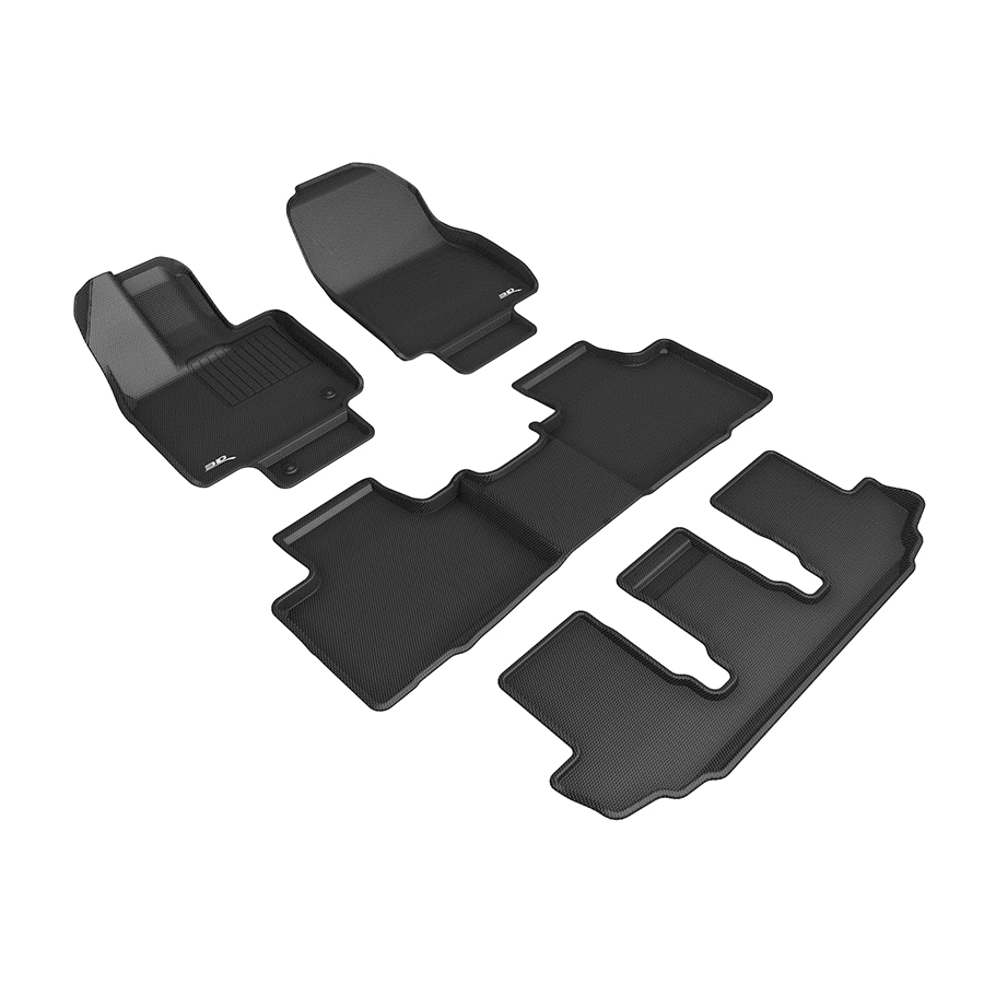 3D MAXpider KAGU Black Floor Mat - Row 3 | 20-23 Toyota Highlander (L1TY27831509) main image 0