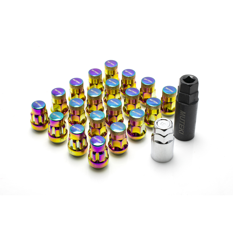 Muteki SR35 Closed End Lug Nut / Lock Set 12x1.25 Blue (20 Piece Kit) 35mm Tall main image 1