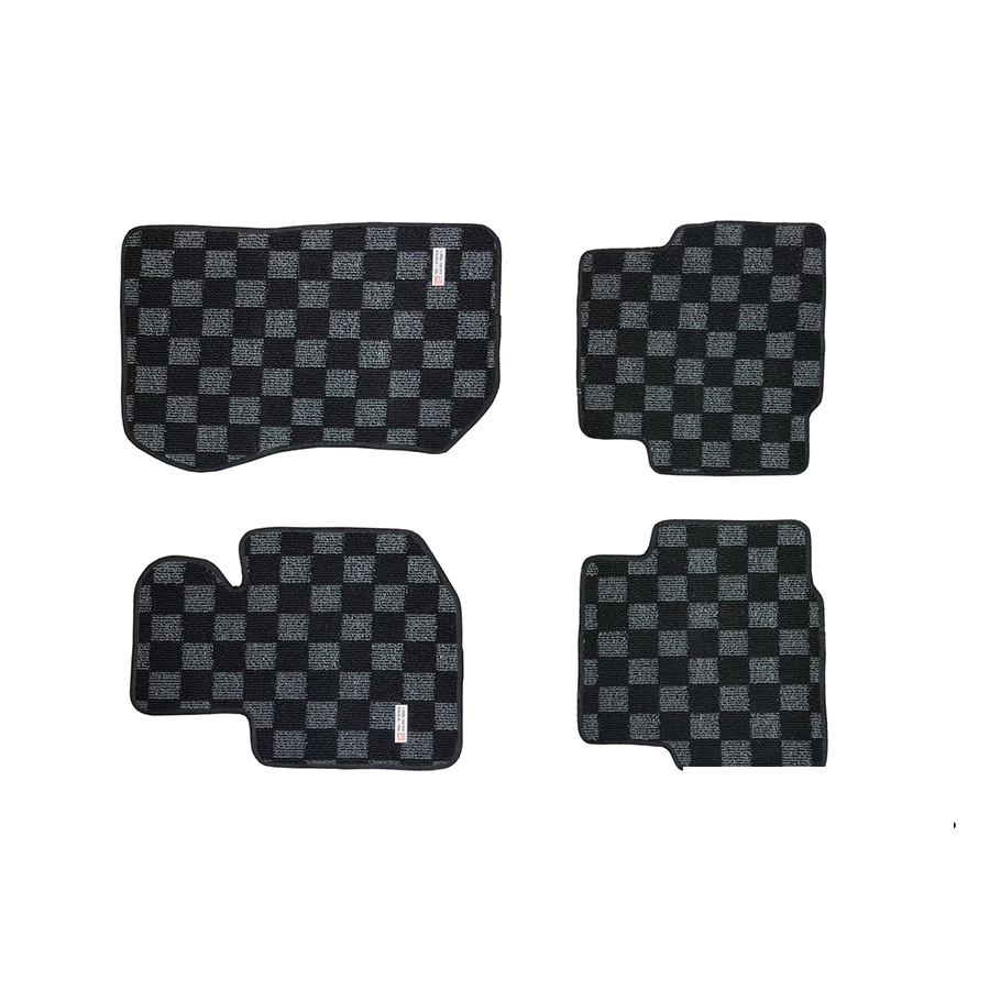 Evasive Motorsports Phase 2 Motortrend Checkered Race Floor Mats (Dark