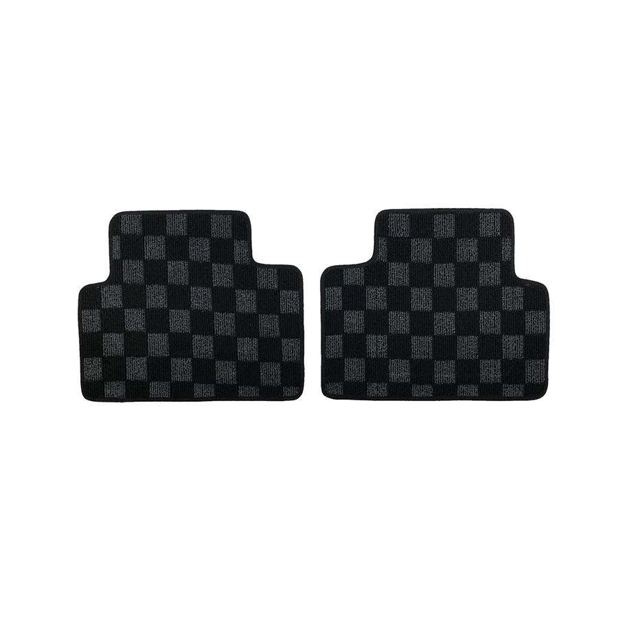 Evasive Motorsports Phase 2 Motortrend Checkered Race Floor Mats (Dark
