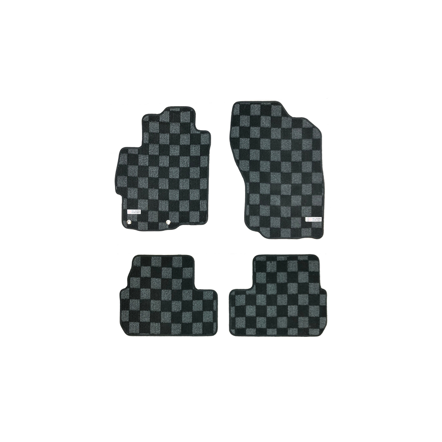 Evasive Motorsports Phase 2 Motortrend Checkered Race Floor Mats (Dark