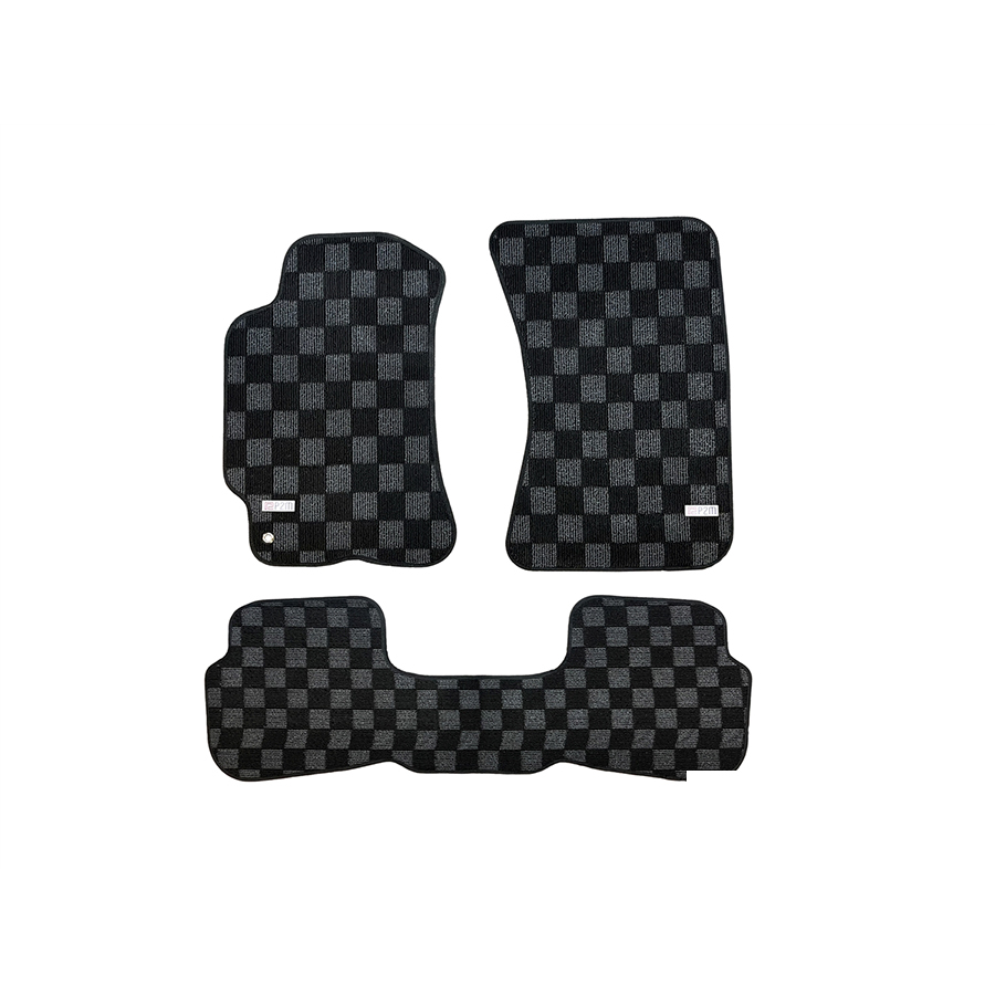 Evasive Motorsports Phase 2 Motortrend Checkered Race Floor Mats (Dark