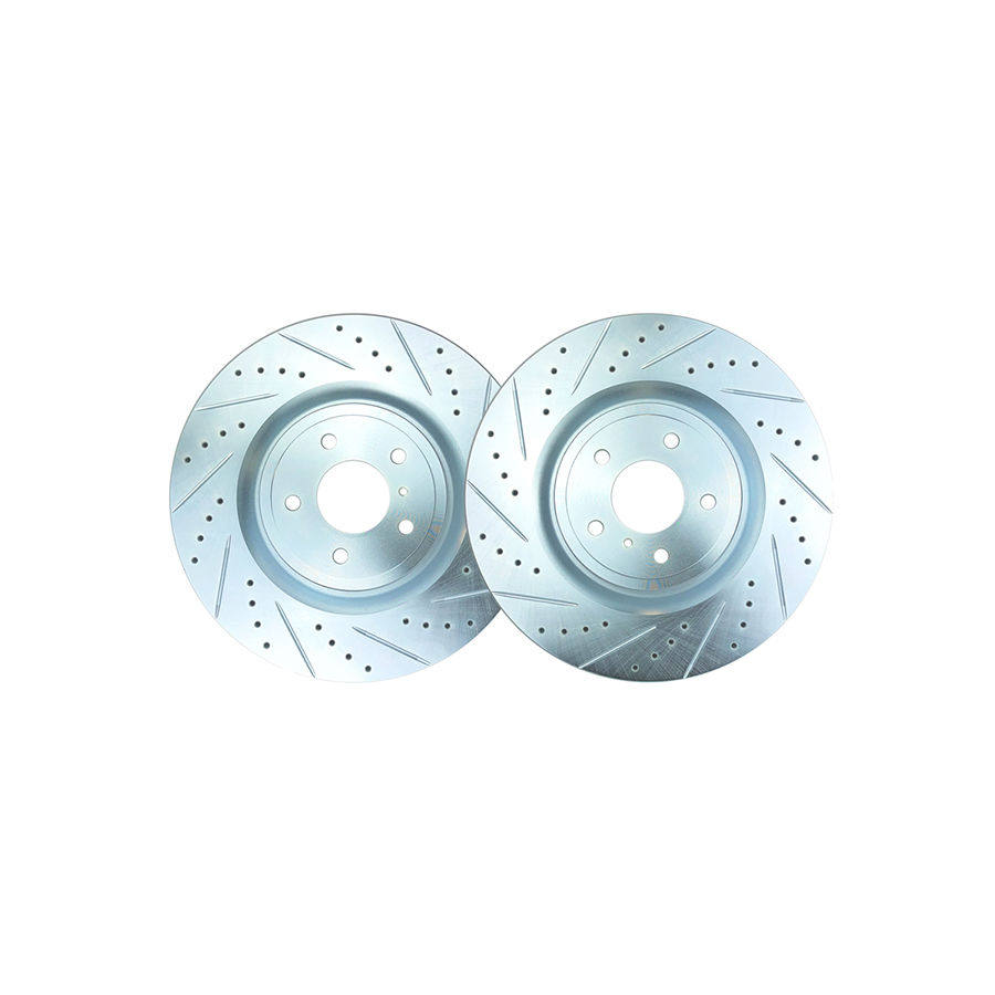 Evasive Motorsports Phase 2 Motortrend (Akebono) Drilled and Slotted Front Brake Rotors (Pair